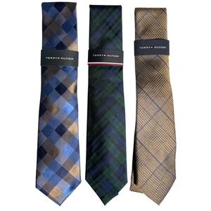 Tommy Hilfigher Tie Lot of 3 Mens Designer Neck Ties Business Office Classic nw